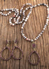 Boho Necklace, Jewelry Set, RH Amazonite Crystal Green Black Natural Stone
